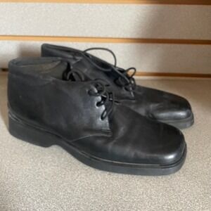 Easy Spirit Anti-Gravity Black Leather Square Toe Lace Up Oxford Shoes Sz 8